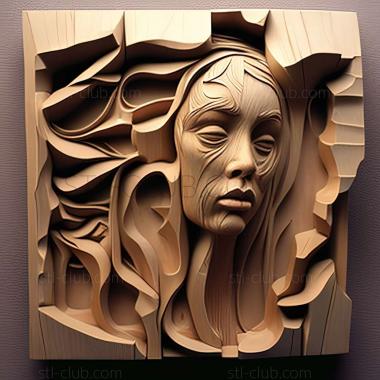 3D модель Нэнси Саймонс Крукстон, американская художница. (STL)